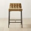 Gabe Gold Tufted Low-Back Counter Stool Set Of 2