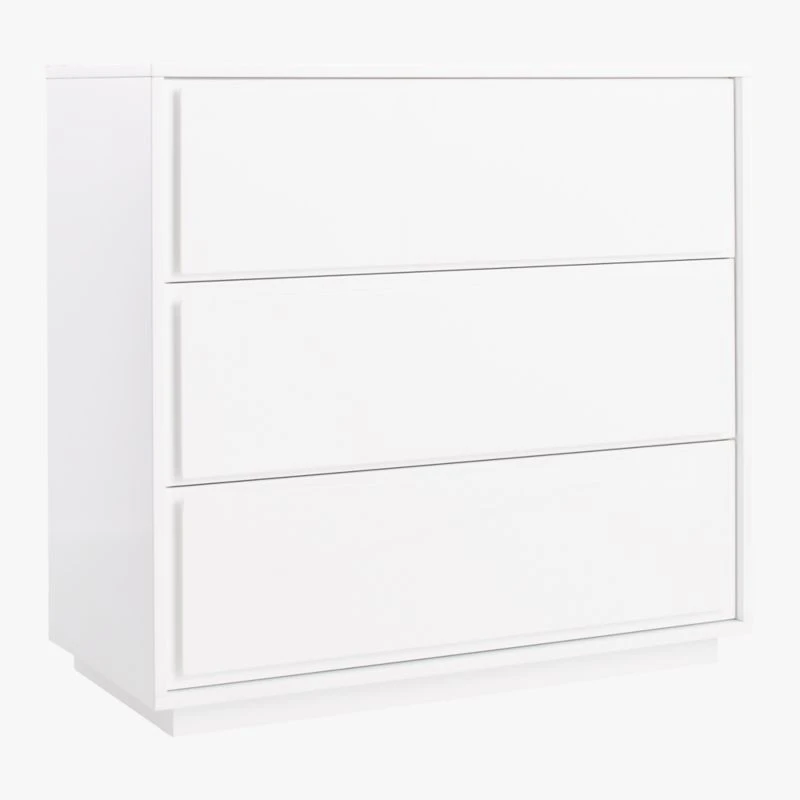 Gallery 3-Drawer White Dresser 5 Gallery 3-Drawer White Dresser - Image 5