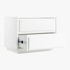 Gallery 2-Drawer High-Gloss White Nightstand -Furniture Sales Store GalleryNighstand3QAVS19
