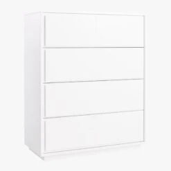 Gallery Tall 4-Drawer White Dresser 9 Gallery Tall 4-Drawer White Dresser -Furniture Sales Store GalleryTallChest3QS19