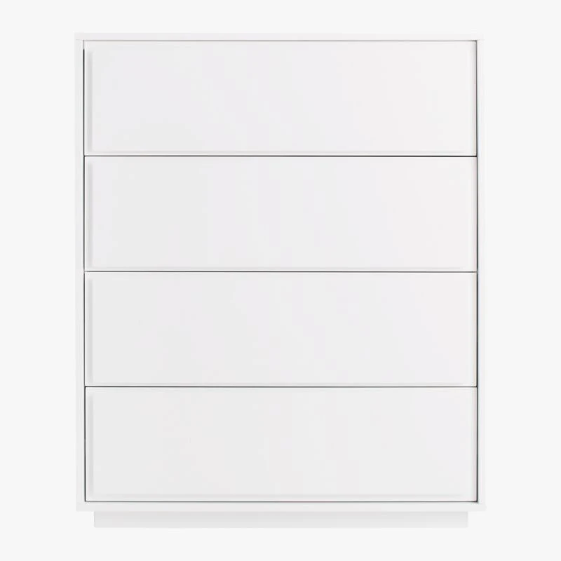 Gallery Tall 4-Drawer White Dresser 2 Gallery Tall 4-Drawer White Dresser - Image 2
