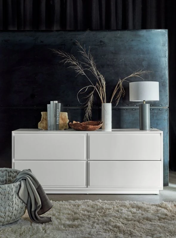 Gallery Low 4-Drawer White Dresser 2 Gallery Low 4-Drawer White Dresser - Image 2