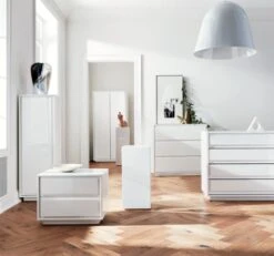 Gallery 3-Drawer White Dresser 11 Gallery 3-Drawer White Dresser -Furniture Sales Store GalleryWhiteCollCitySlickerJN19 1