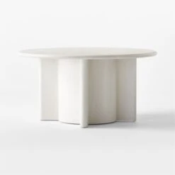 Geary Round White Wood Dining Table 9 Geary Round White Wood Dining Table -Furniture Sales Store GearyBlchdRoundTable3QSSS23
