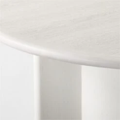 Geary Round White Wood Dining Table 10 Geary Round White Wood Dining Table -Furniture Sales Store GearyBlchdRoundTableAVSSS23