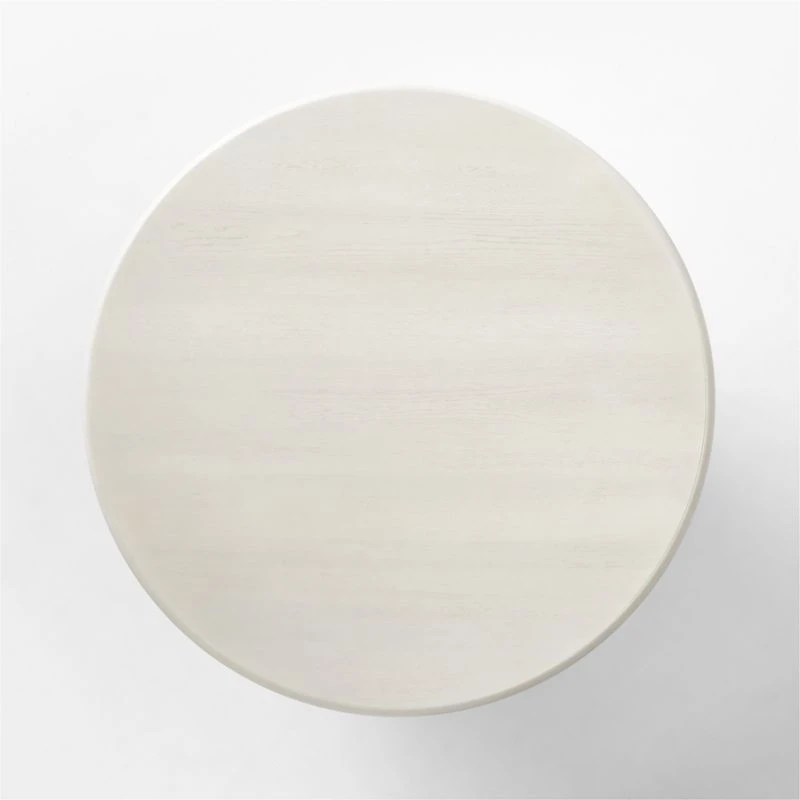 Geary Round White Wood Dining Table 6 Geary Round White Wood Dining Table - Image 6