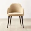 Giulia Camel Velvet Dining Armchair