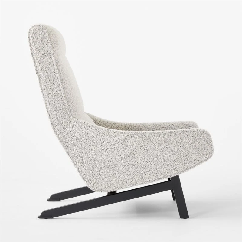 Grosseto Peppered Grey Boucle Lounge Chair 6 Grosseto Peppered Grey Boucle Lounge Chair - Image 6