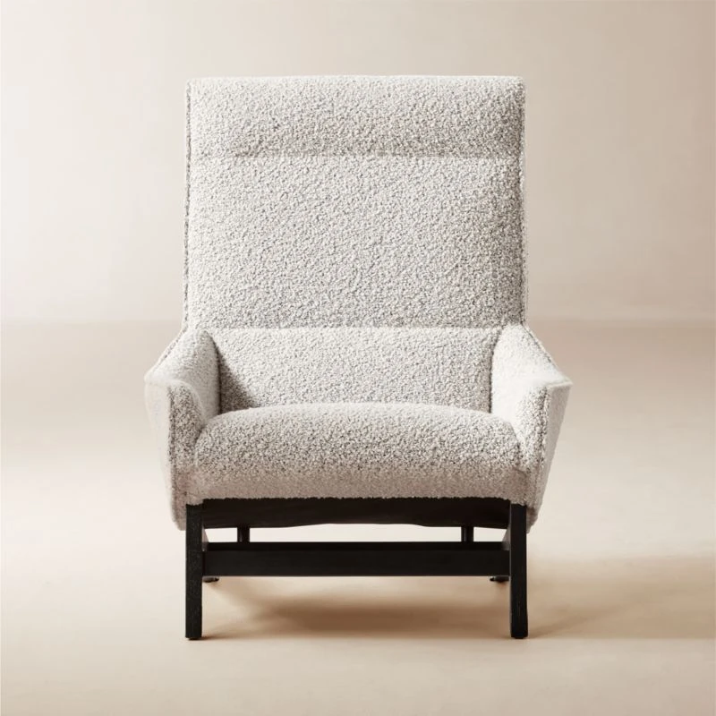 Grosseto Peppered Grey Boucle Lounge Chair 1 Grosseto Peppered Grey Boucle Lounge Chair