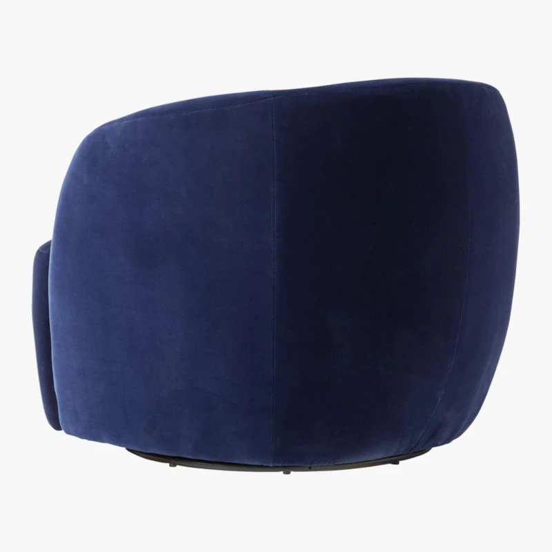 Gwyneth Navy Velvet Swivel Chair 5 Gwyneth Navy Velvet Swivel Chair - Image 5