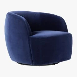 Gwyneth Navy Velvet Swivel Chair 8 Gwyneth Navy Velvet Swivel Chair -Furniture Sales Store GwynethNavyVelvetChair3QFF19