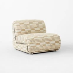 Hada Armless Geometric Patterned Lounge Chair -Furniture Sales Store HadaPatternWovenChair3QSSS23