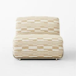 Hada Armless Geometric Patterned Lounge Chair -Furniture Sales Store HadaPatternWovenChairSOSSS23