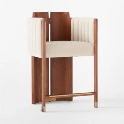 Half Moon Ivory Velvet Counter Stool Set Of 2 -Furniture Sales Store HalfMoonCounterStool3QSSS22 1