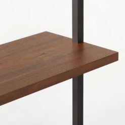 Helix Walnut Wood Wall Mount Bookshelf 70'' -Furniture Sales Store Helix96inWalnutBookcaseAVSSS21 1