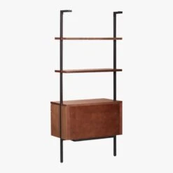 Helix 70" Walnut Bookcase With 2 Drawers 16 Helix 70" Walnut Bookcase With 2 Drawers -Furniture Sales Store HelixShortShlf2DrwWalnut3QBS20