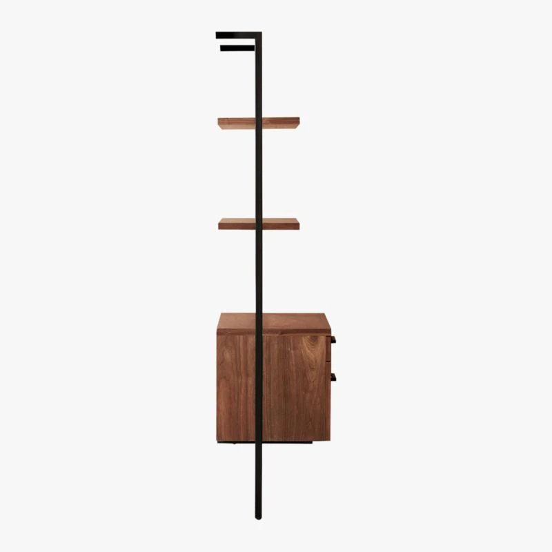 Helix 70" Walnut Bookcase With 2 Drawers 7 Helix 70" Walnut Bookcase With 2 Drawers - Image 7