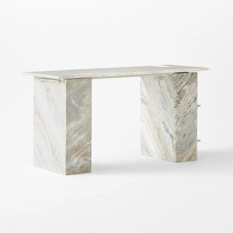 Hera Torrento Brown Marble Desk With Shelves 8 Hera Torrento Brown Marble Desk With Shelves - Image 8