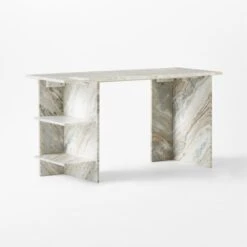 Hera Torrento Brown Marble Desk With Shelves 14 Hera Torrento Brown Marble Desk With Shelves -Furniture Sales Store HeraMarbleDesk3QSSF21