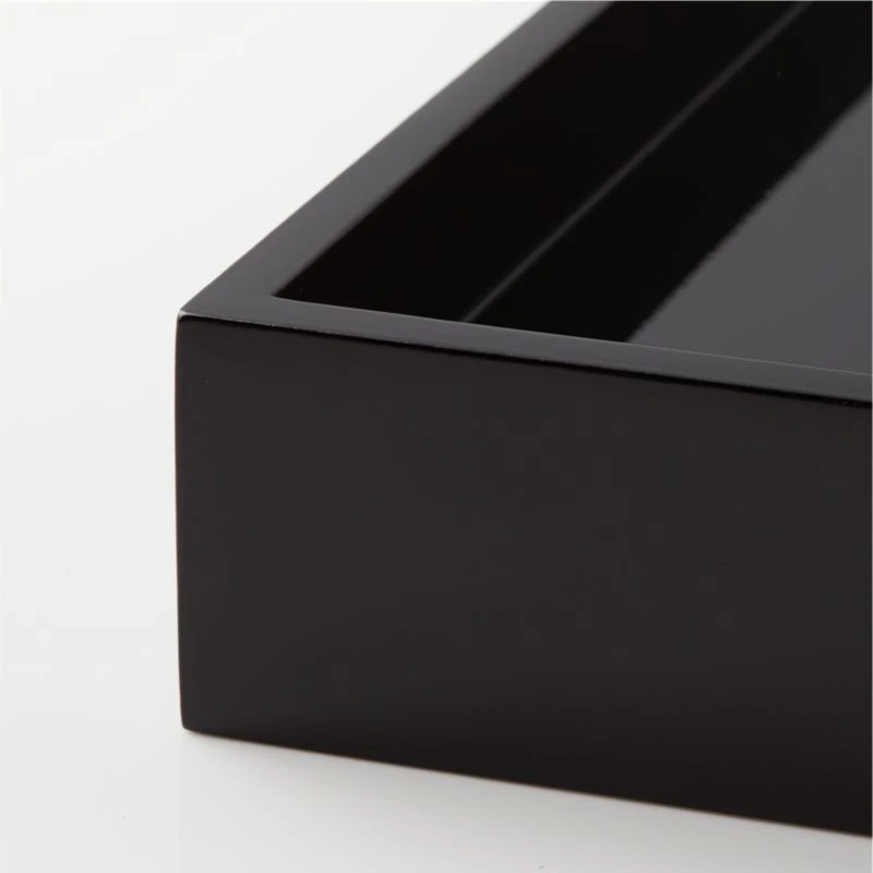 High Gloss Black Rectangle Tray 4 High Gloss Black Rectangle Tray - Image 4
