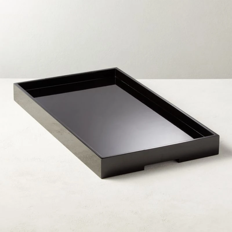 High Gloss Black Rectangle Tray 1 High Gloss Black Rectangle Tray
