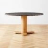 Hirsch Black Round Marble Dining Table