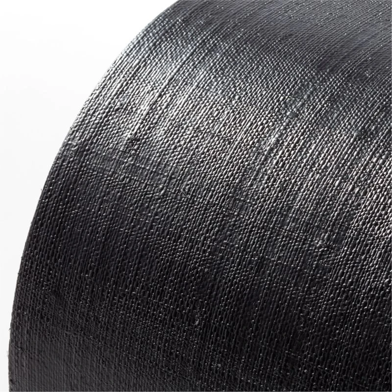 Horseshoe Black Lacquered Linen Console Table 80'' 6 Horseshoe Black Lacquered Linen Console Table 80'' - Image 6