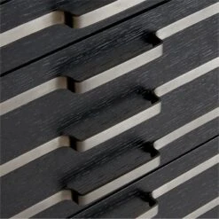 Inline Black Oak Wood 4-Drawer File Cabinet With Blackened Steel Handles -Furniture Sales Store InlineBlkFilingCabinetAVSSF23