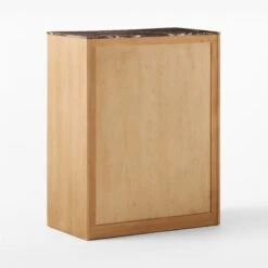 Kingsbury Tall 4-Drawer Curved Oak Wood Dresser With Marble Top -Furniture Sales Store KingsburyCrvdMrblChest3QBSSF22