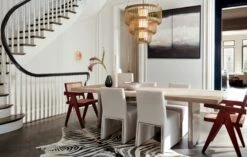 Landscape Live Edge White Washed Wood Dining Table -Furniture Sales Store LandscapeDiningTableJN19