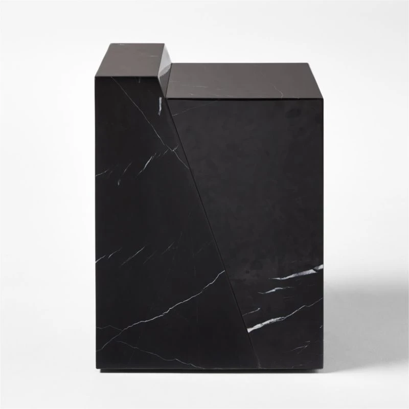 Lapse Black Marble Side Table 2 Lapse Black Marble Side Table - Image 2