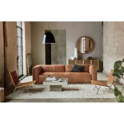 Lenyx Saddle Brown Leather Sofa -Furniture Sales Store LenyxSaddleLeatherSofaCliqueSP19