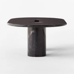 Liguria Oval Black Marble Coffee Table With Black Marble Base -Furniture Sales Store LiguriaBkOvTpBkBsMbCfTblSDSSF22