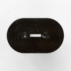 Liguria Oval Black Marble Coffee Table With Black Marble Base -Furniture Sales Store LiguriaBkOvTpBkBsMbCfTblTOPSSF22