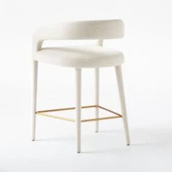 Lisette White Counter Stool -Furniture Sales Store LisetteWtUphlstrdCntrStl3QBSSS21