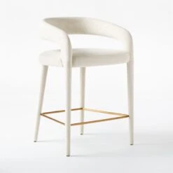 Lisette White Counter Stool -Furniture Sales Store LisetteWtUphlstrdCntrStl3QSSS21