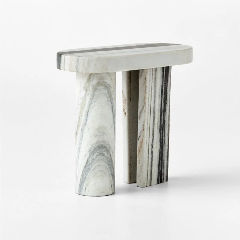Livello White Marble Side Table 5 Livello White Marble Side Table - Image 5