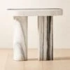Livello White Marble Side Table