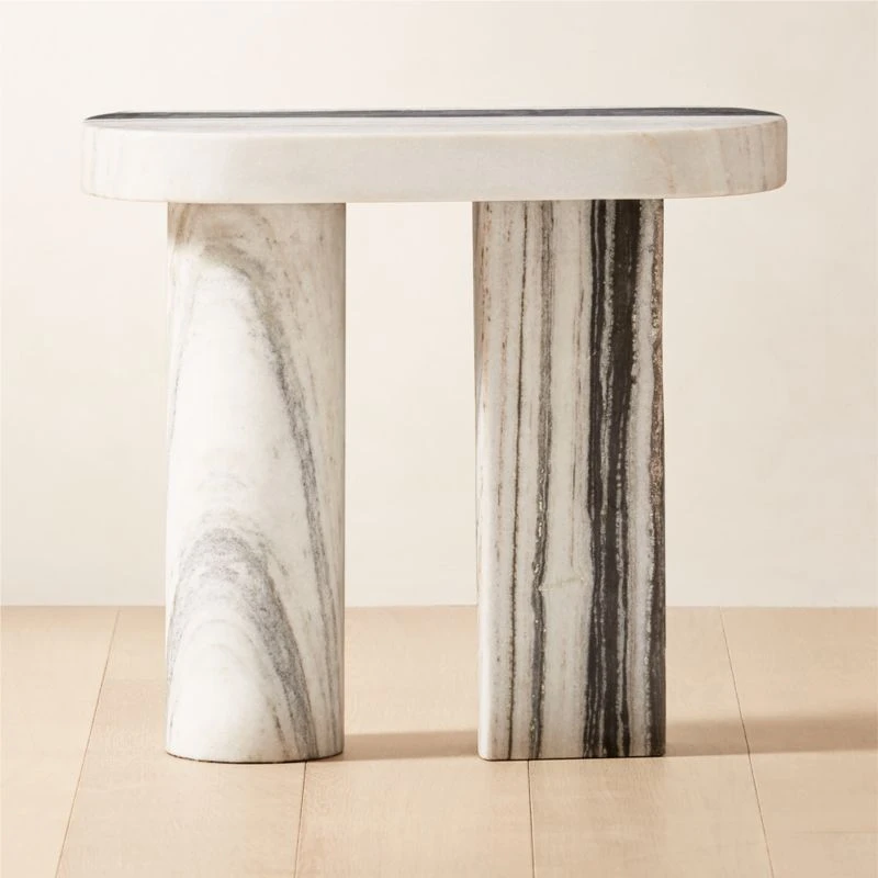 Livello White Marble Side Table 1 Livello White Marble Side Table