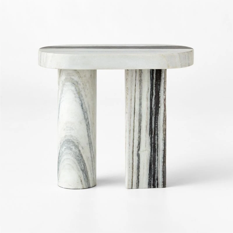 Livello White Marble Side Table 4 Livello White Marble Side Table - Image 4