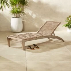 Lodi Woven Outdoor Chaise Lounge