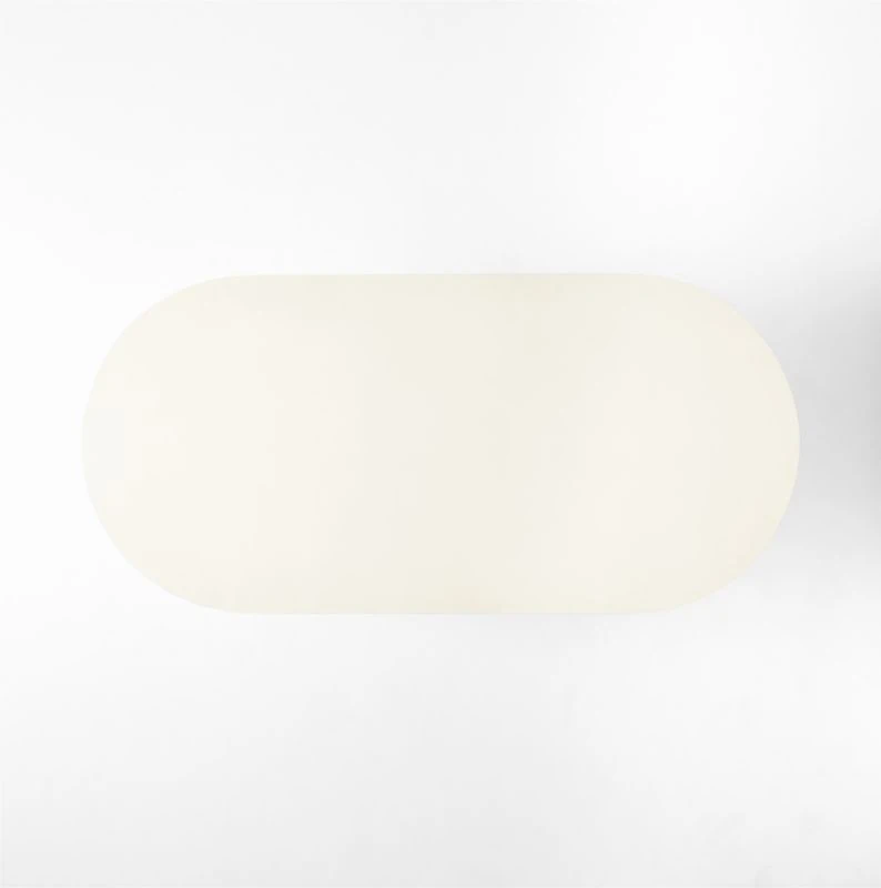 Lola White Oval Cement Dining Table 7 Lola White Oval Cement Dining Table - Image 7