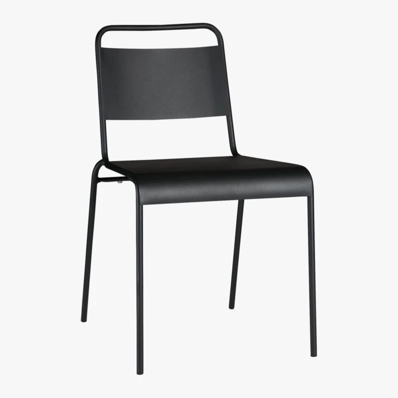 Lucinda Black Outdoor Patio Stacking Chair 6 Lucinda Black Outdoor Patio Stacking Chair - Image 6