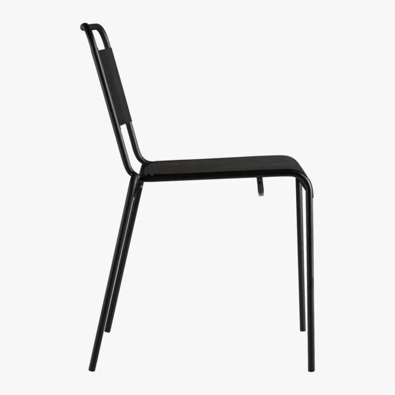 Lucinda Black Outdoor Patio Stacking Chair 7 Lucinda Black Outdoor Patio Stacking Chair - Image 7