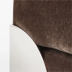 Luis Chocolate Velvet Ottoman -Furniture Sales Store LuisEspressoOttomanAVSSS22