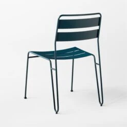 Luther Teal Metal Outdoor Dining Chair -Furniture Sales Store LutherTealDiningChair3QBSSS23