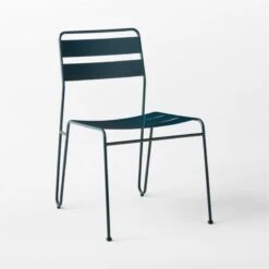 Luther Teal Metal Outdoor Dining Chair -Furniture Sales Store LutherTealDiningChair3QSSS23
