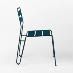 Luther Teal Metal Outdoor Dining Chair -Furniture Sales Store LutherTealDiningChairSDSSS23