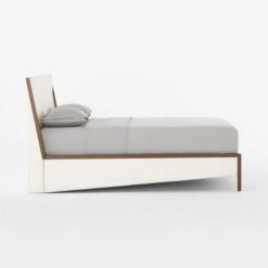 Malena White Boucle Queen Bed -Furniture Sales Store MalenaQueenBedSDSSF22