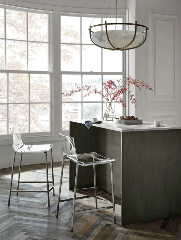 Chiaro Clear Counter Stool Nickel 8 Chiaro Clear Counter Stool Nickel - Image 8